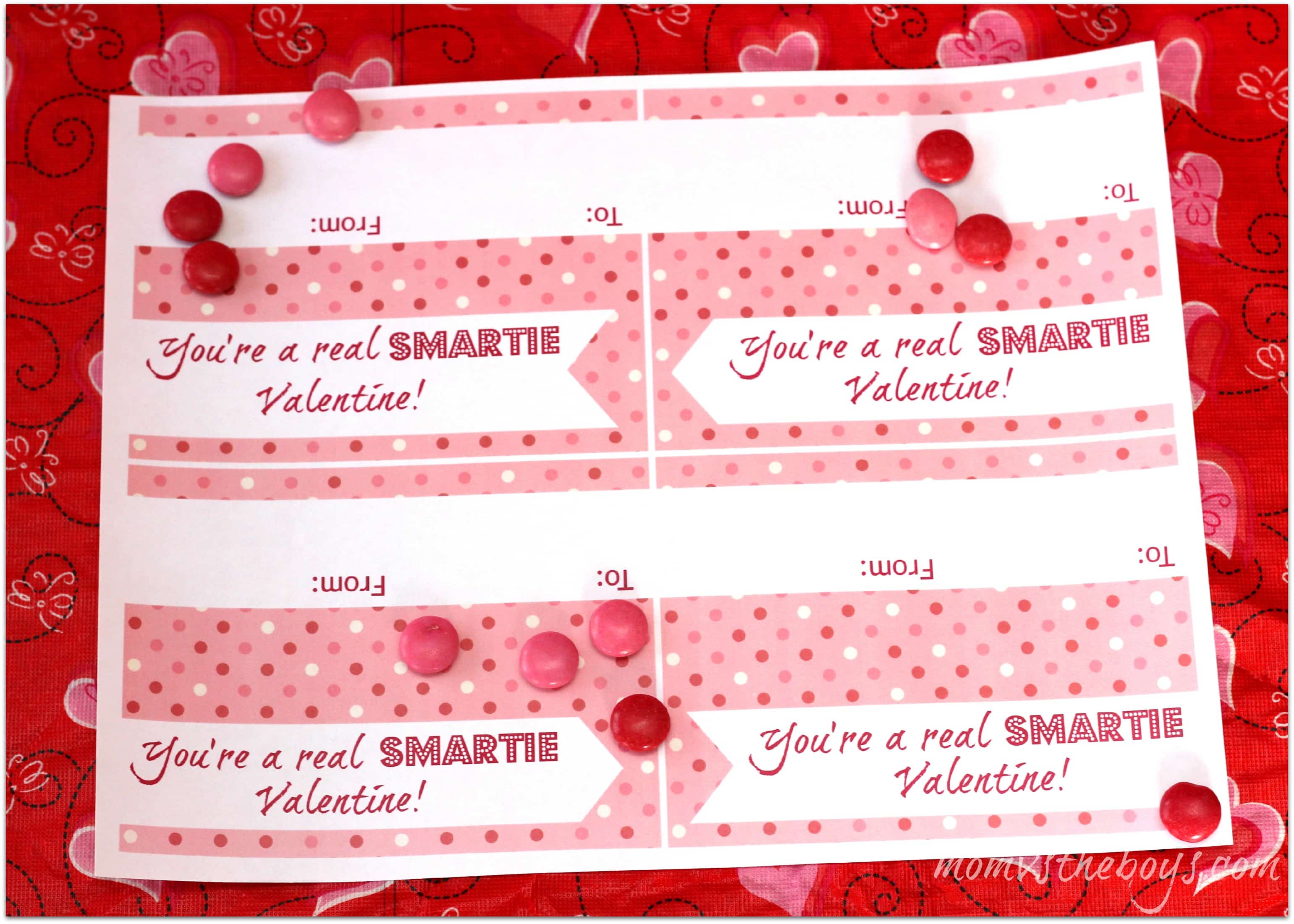 Smarties Valentine Printable Mom vs the Boys