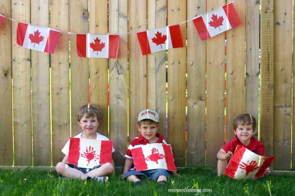 Easy Canada Day Craft - Handprint Canada Flags