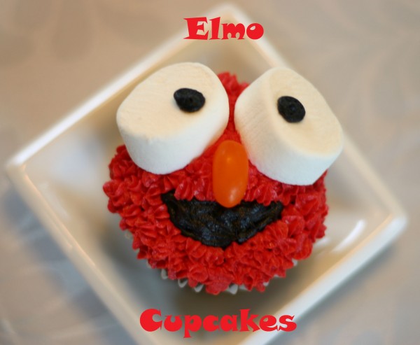 Elmo Cupcakes - Mom vs the Boys