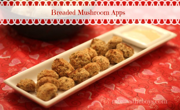 baked and breaded mushrooms appetizer - mom vs the boys