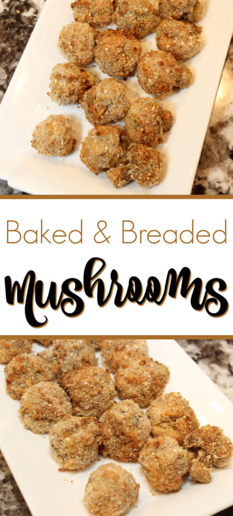 baked and breaded mushrooms appetizer