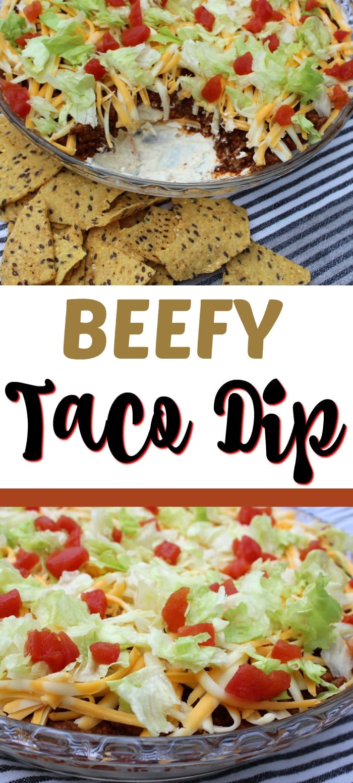 Beefy Taco Dip Appetizer Recipe - Mom vs the Boys