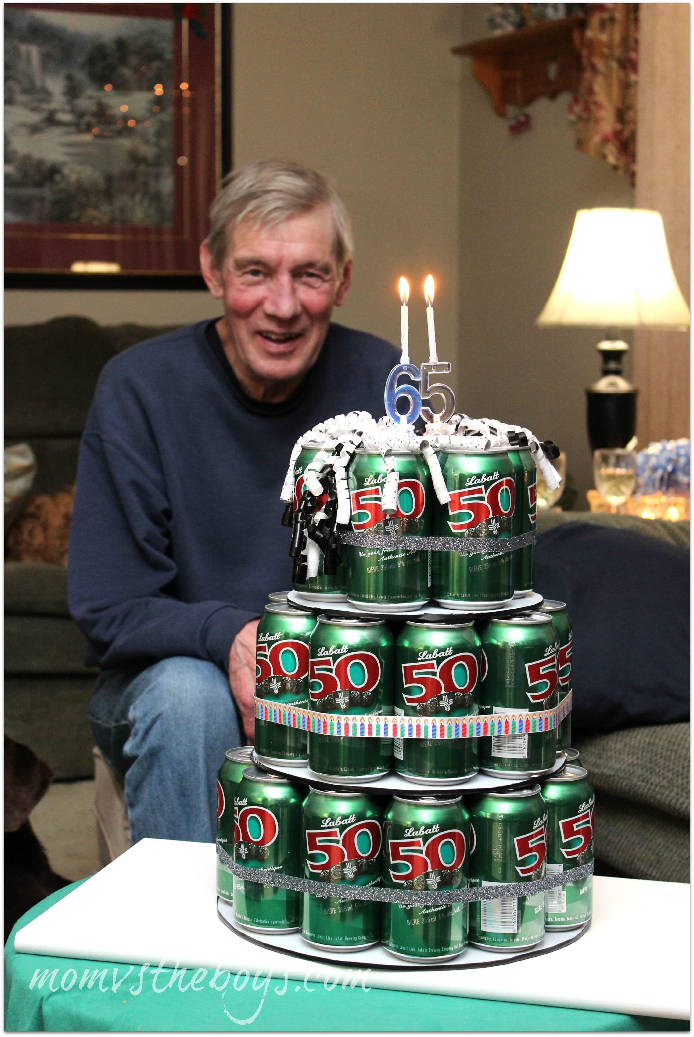 beer can birthday cake
