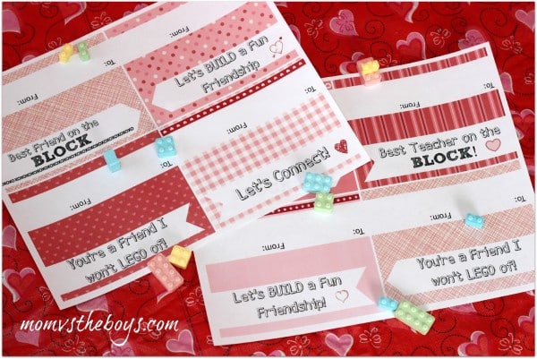 lego valentine treat bag toppers