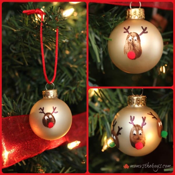 reindeer thumbprint ornament 