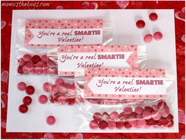 smartie valentine printable