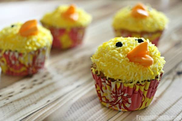 easter chick cupcakes