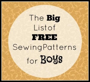 The Big List of FREE Sewing Patterns for Boys