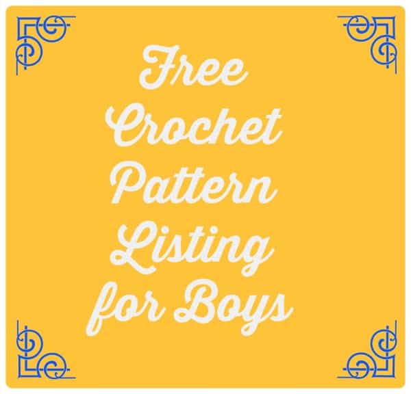 free crochet patterns for boys