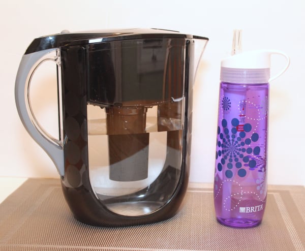 brita pitcher and water bottle