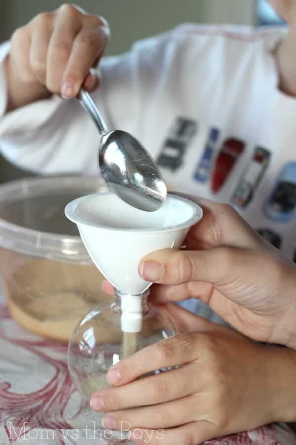 pouring sand 