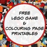 free lego game and colouring page printables