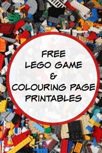 free lego game and colouring page printables