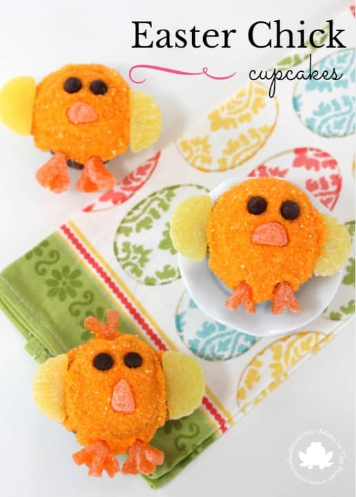 Easter Chick Cupcakes - Mom vs the Boys