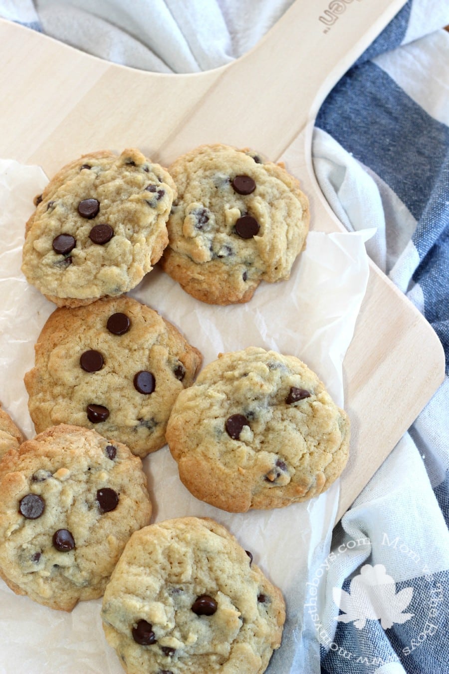 Soft and Chewy Chocolate Chip Cookies - Mom vs the Boys