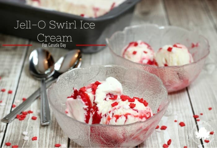 Jell-O Swirl Ice Cream for Canada Day