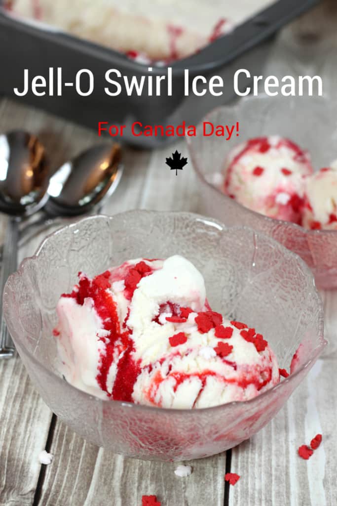 Jell-O Swirl Ice Cream for Canada Day
