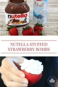 Nutella Stuffed Strawberry Bombs - Mom vs the Boys