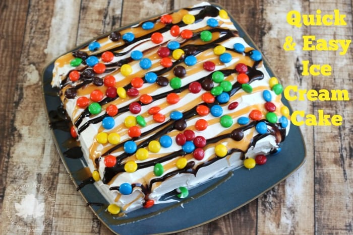 Quick and easy Ice Cream Cake Recipe - Mom vs the Boys