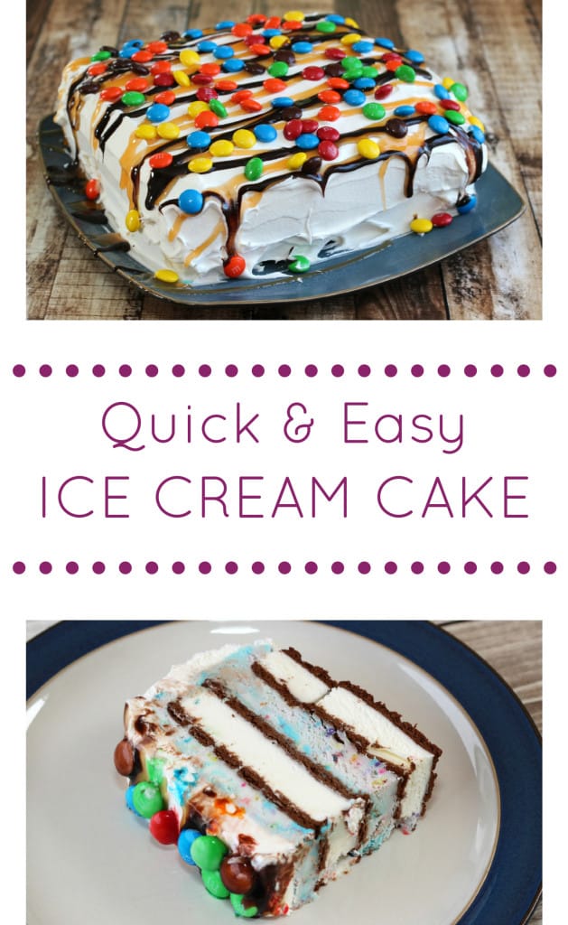 Quick and Easy Ice Cream Cake Recipe - Mom vs the Boys