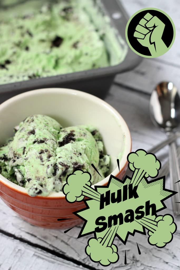 Mint Oreo "Hulk Smash" Ice Cream