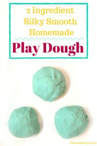 2 ingredient, silk smooth, homemade play dough