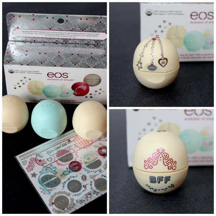 eos holiday trio with sticker bling