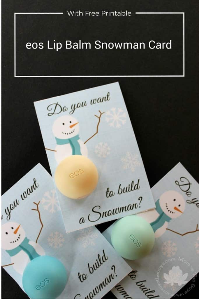 eos Lip Balm Snowman Card