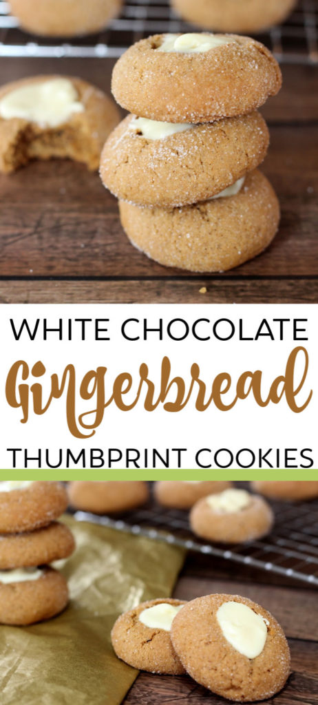 gingerbread thumbprint cookies