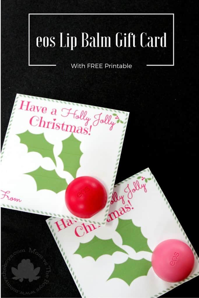 eos Lip Balm Gift Card with Printable