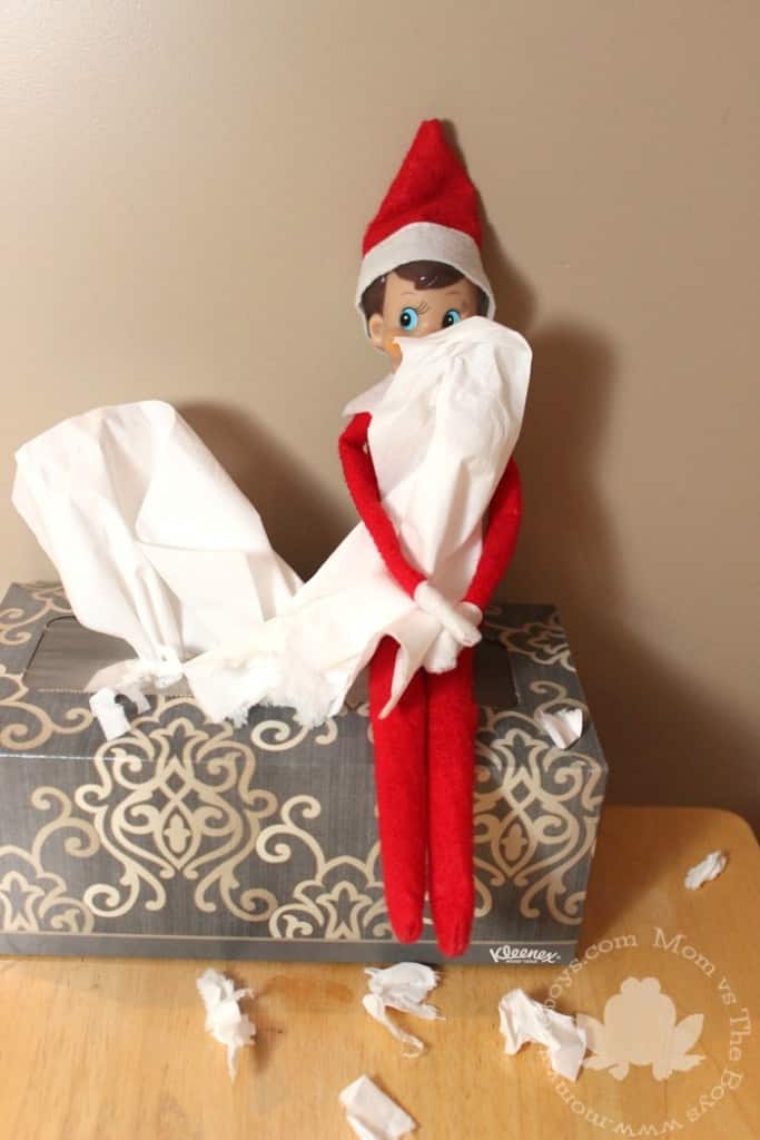 Elf on the shelf ideas - Mom vs the Boys