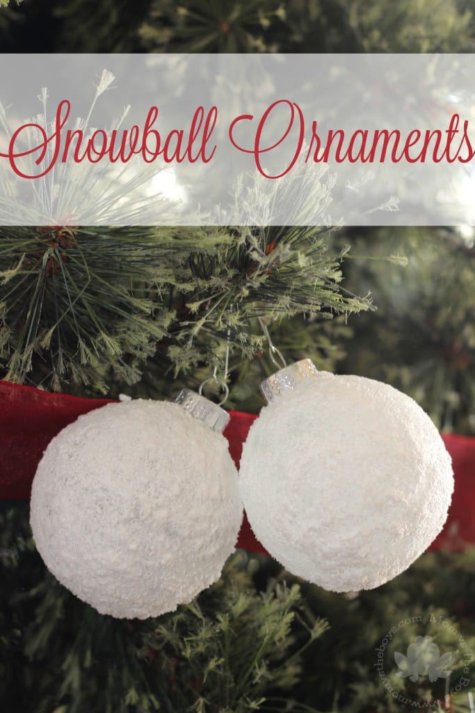 snowball ornaments kids can make - mom vs the boys