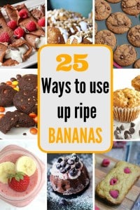 25 Ways to use ripe bananas