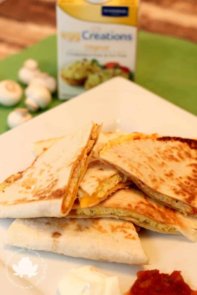 Pizz-Oma-Dilla - A mash-up of pizza, omelets and quesadillas