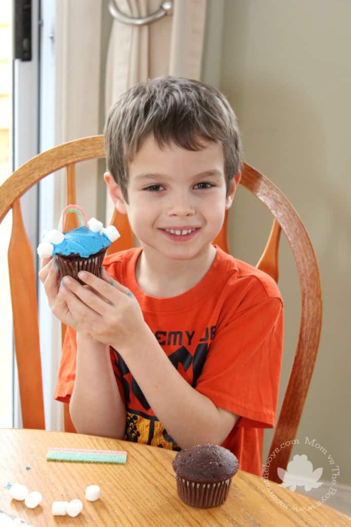 spring cupcake making