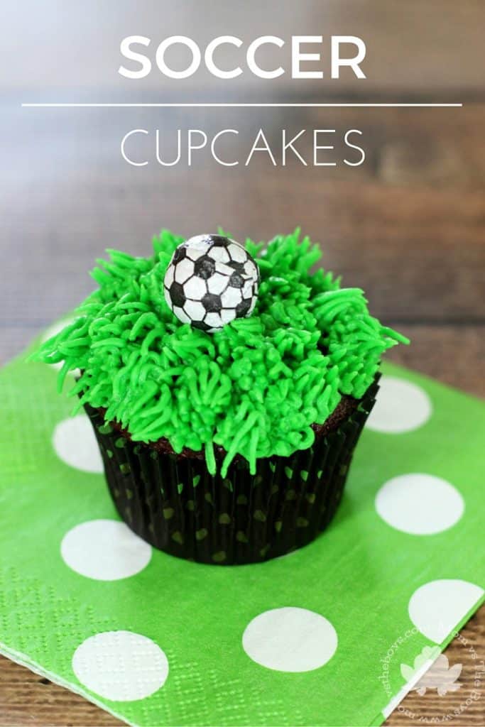 Soccer Cupcakes - Mom vs the Boys