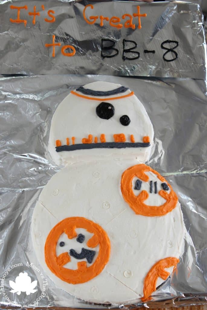 bb8 cake flat