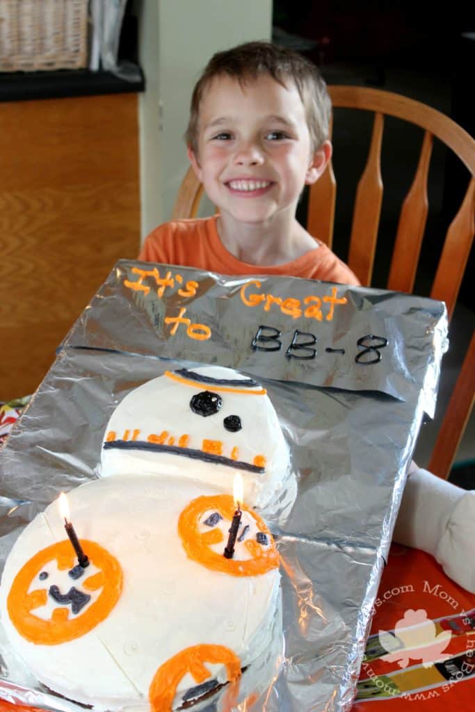 BB-8 Cake - Mom vs the Boys