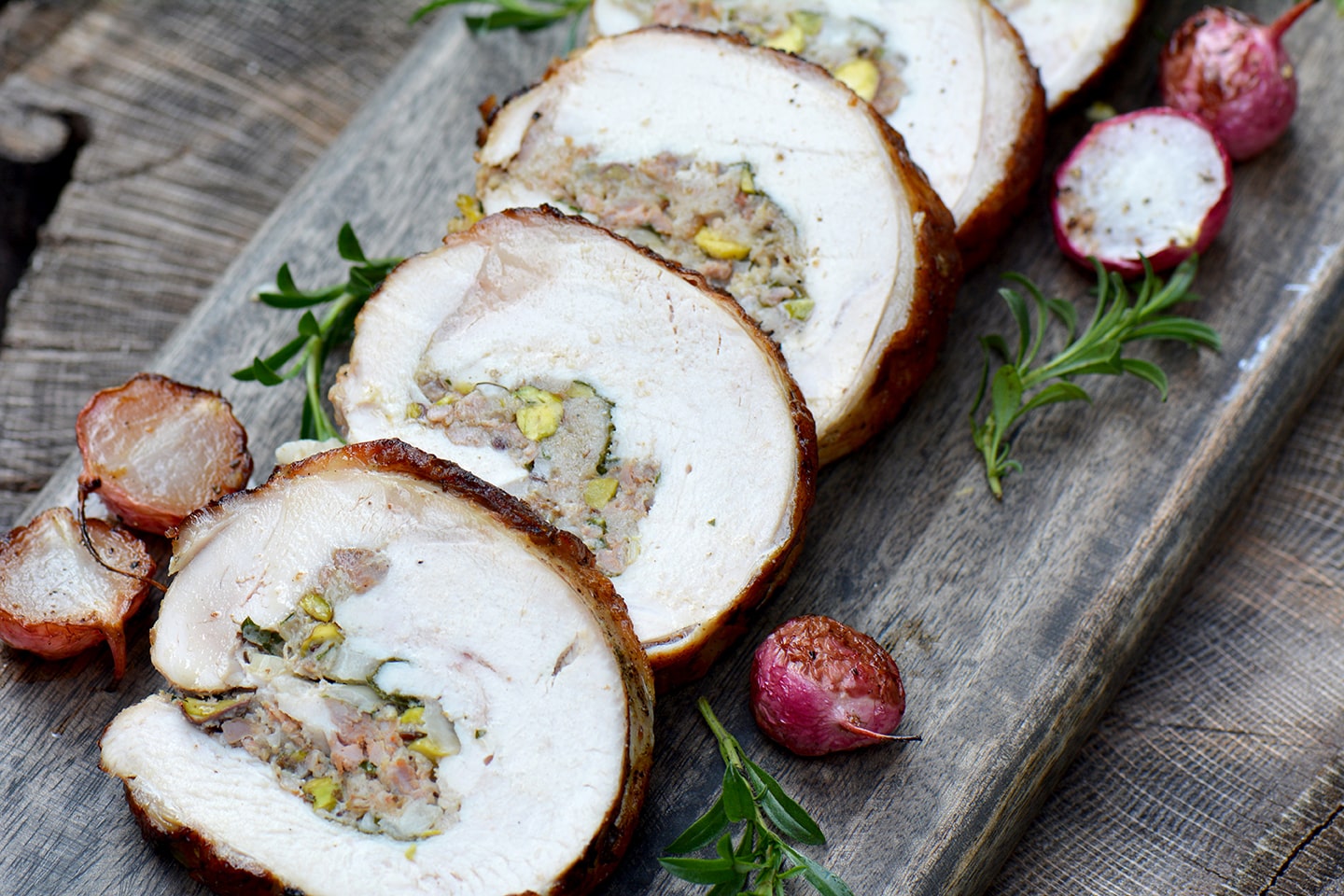 Sausage and Pistachio Stuffed Turkey Breast Roast - Mom vs the Boys