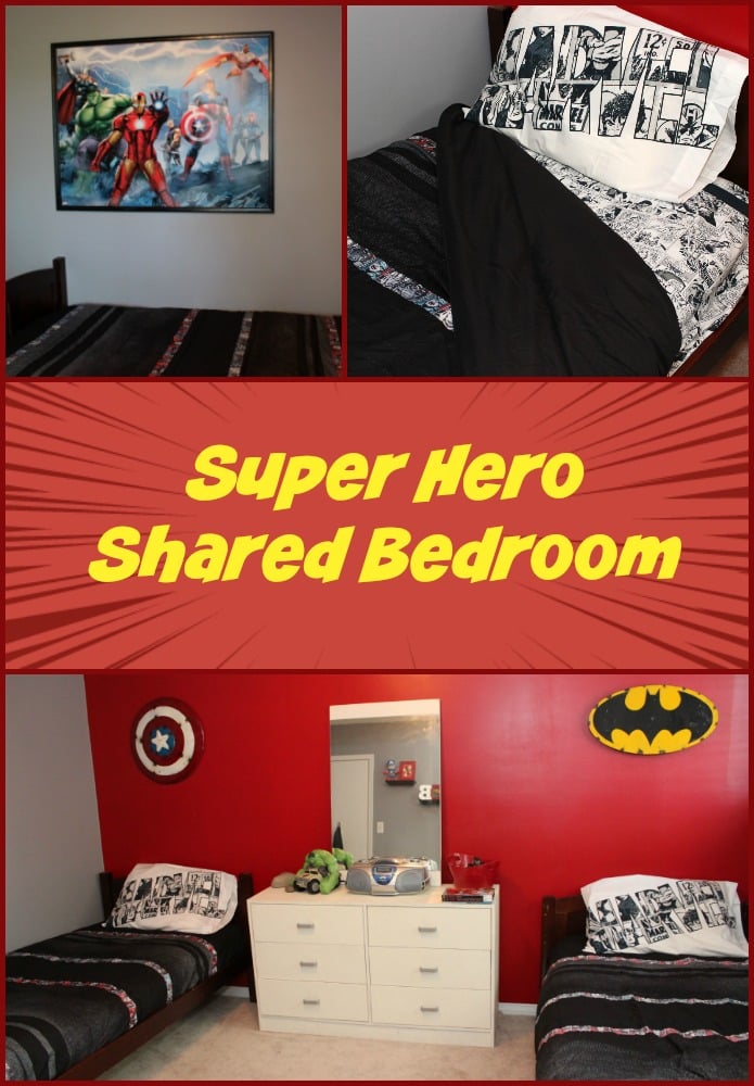 Shared Superhero Bedroom - Mom vs the Boys