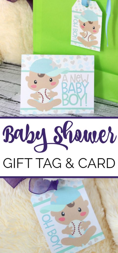Gift tag for a baby boy