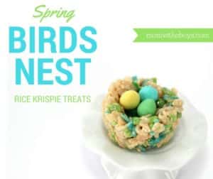 Birds Nest Rice Krispie Treats - Mom vs the Boys