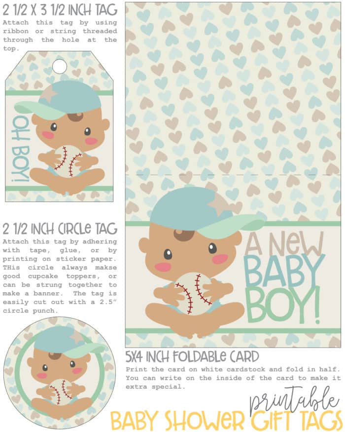 Baby Shower Gift Tags and Card - Free Printable! Mom vs ...