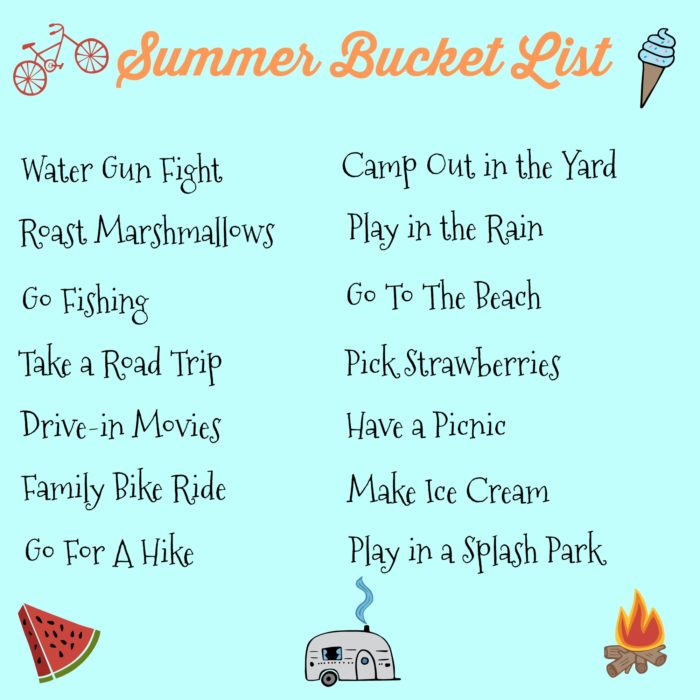 Summer Bucket List