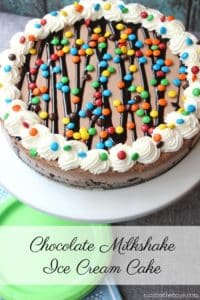 Chocolate Milkshake Ice Cream Cake - Mom vs the Boys