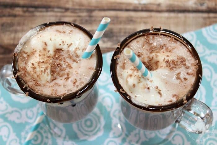 Hot Chocolate Ice Cream Float - Mom vs the Boys