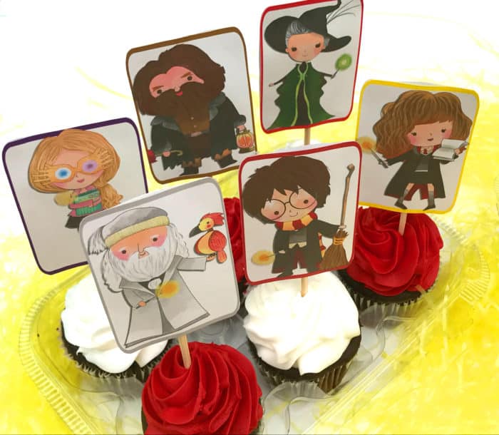 Harry Potter Cupcake Toppers - Free Printable - Mom vs the Boys