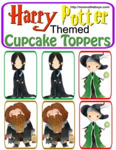 Harry Potter Cupcake Toppers, Free Printable - Mom vs the Boys