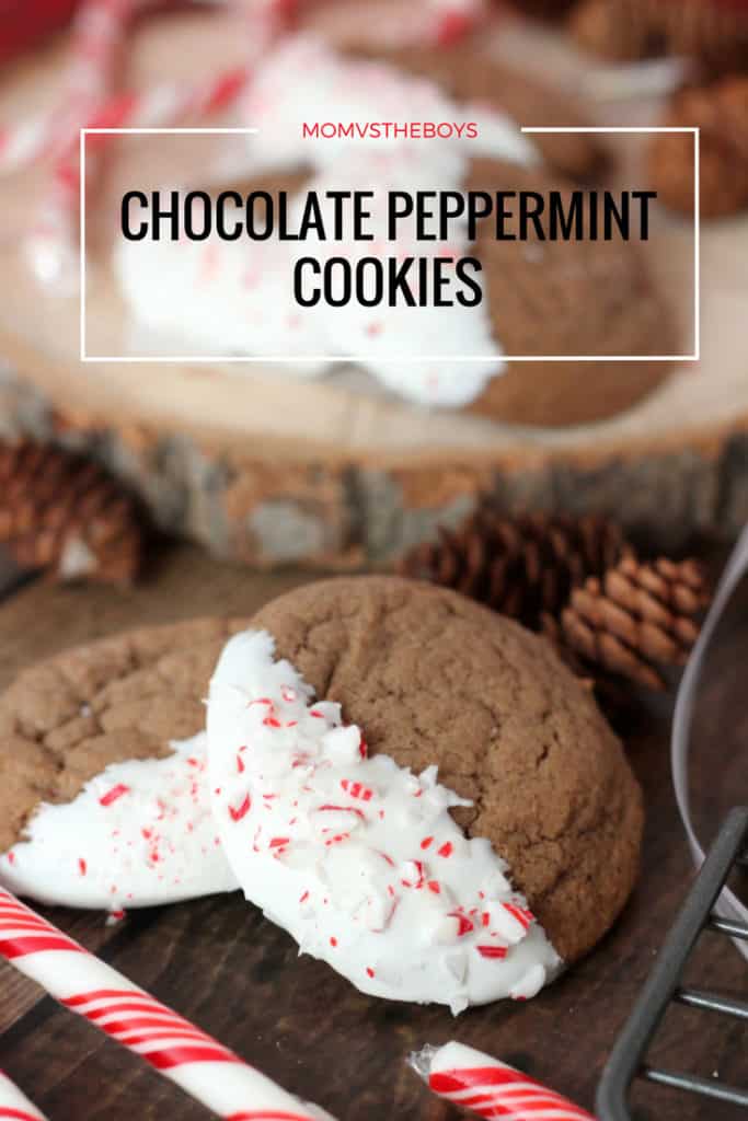 Chocolate Peppermint Cookies - Mom vs the Boys