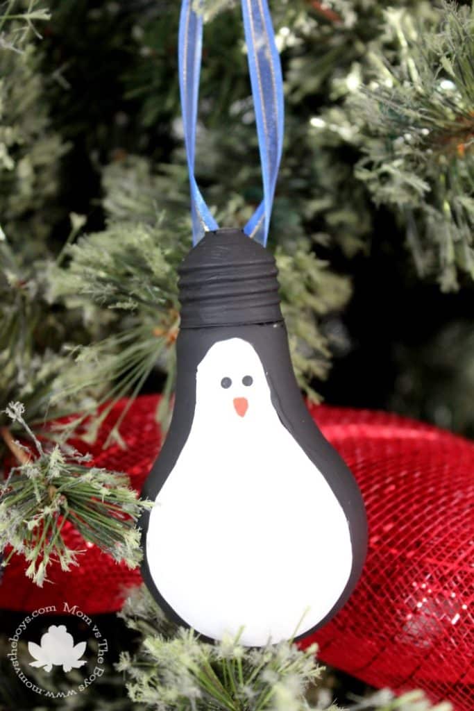 Penguin Lightbulb Ornament